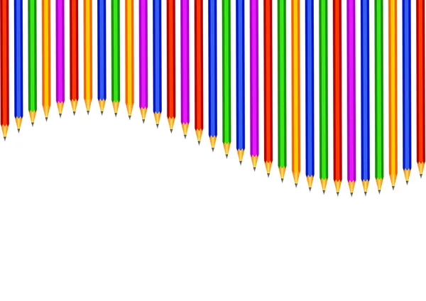 Назад в школу - фон с карандашами — стоковый вектор