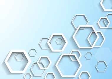 Altıgen geometrik arka plan şablonu