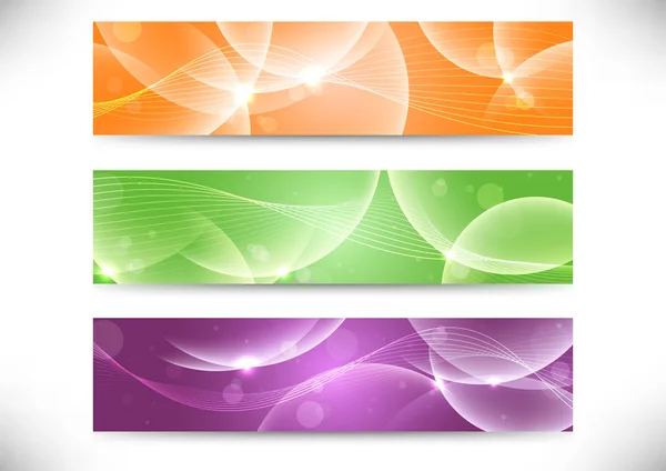 Web transparent headers collection — Stock Vector