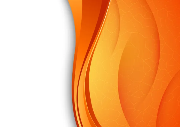 Fondo naranja con textura agrietada — Vector de stock