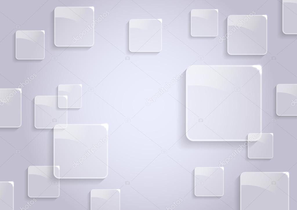 Transparent background template with glossy icons