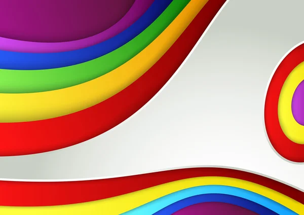 Banner de onda de arco iris colorido abstracto — Vector de stock