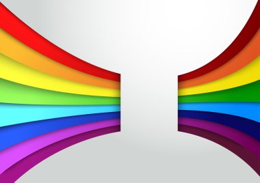 Colorful rainbow wave banner