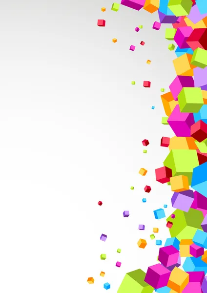 renkli küpler uçan - geometrik arka plan