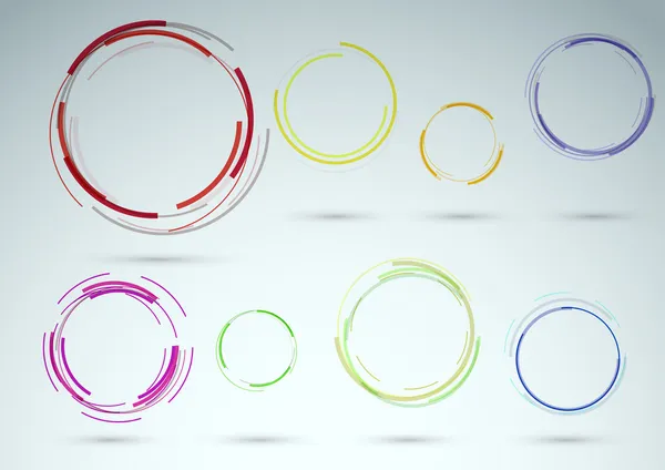 Yüzük koleksiyonu olarak web tasarım öğeleri. vektör çizim