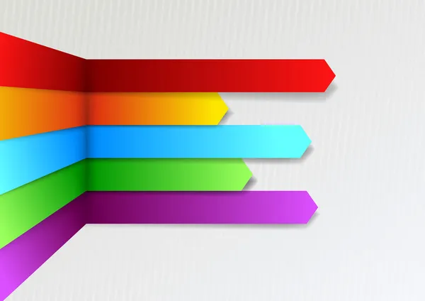 Flèches d'infographie tridimensionnelles lumineuses colorées. Illustration vectorielle — Image vectorielle
