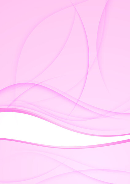 Abstract wedding poster with swooshes. Vector illustration