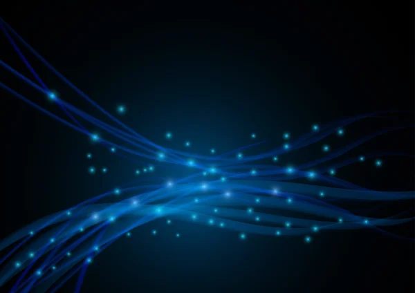 Fondo con cable - energía azul. Ilustración vectorial — Vector de stock