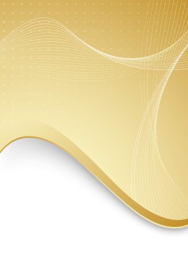 arka plan ile altın sınır ve dalgalar