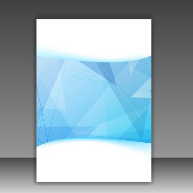 Modern mavi geometrik klasör şablonu