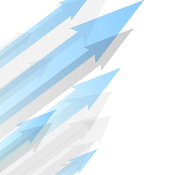 Bakgrundsdesign med transparent blå pilar — Stock vektor