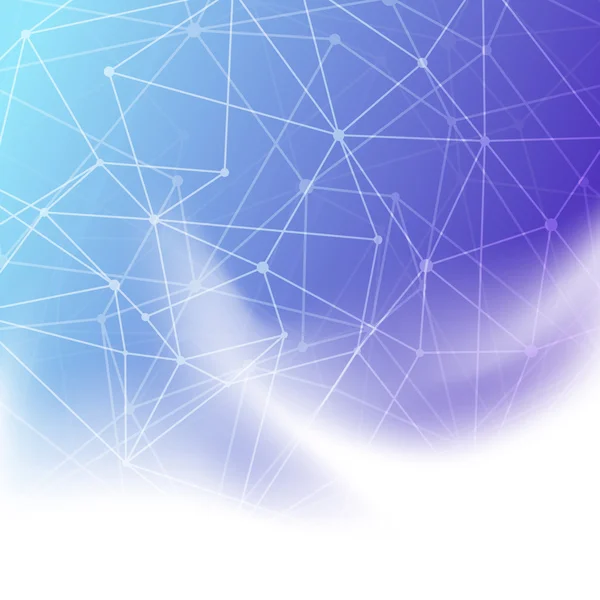 Molecule concept blue background template — Stock Vector