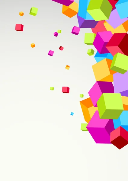 Kleurrijke kubussen achtergrond — Stockvector