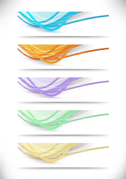 De templates-collectie heldere headers - kleurrijke — Stockvector