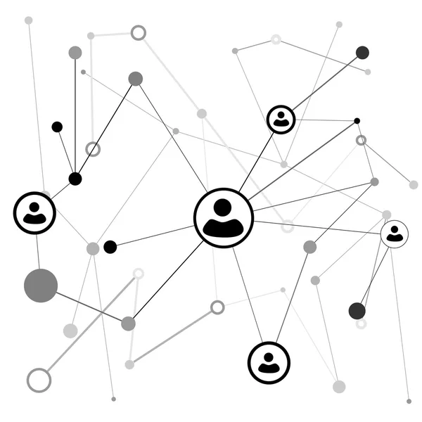 Concepto comunicacional de cadena comunitaria — Vector de stock