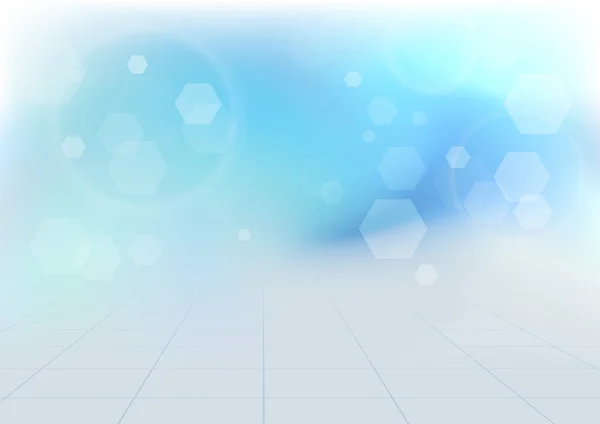 Transparante bokeh levendige blauwe achtergrond — Stockvector