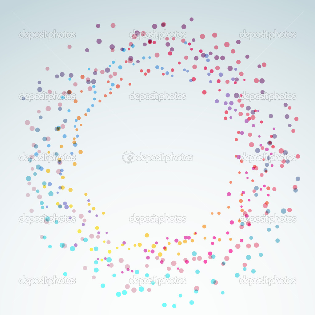 Colorful bright round circle design element