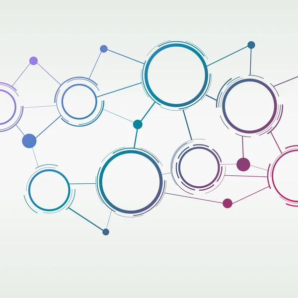 Abstracte kleurrijke verbinding - moderne achtergrond — Stockvector