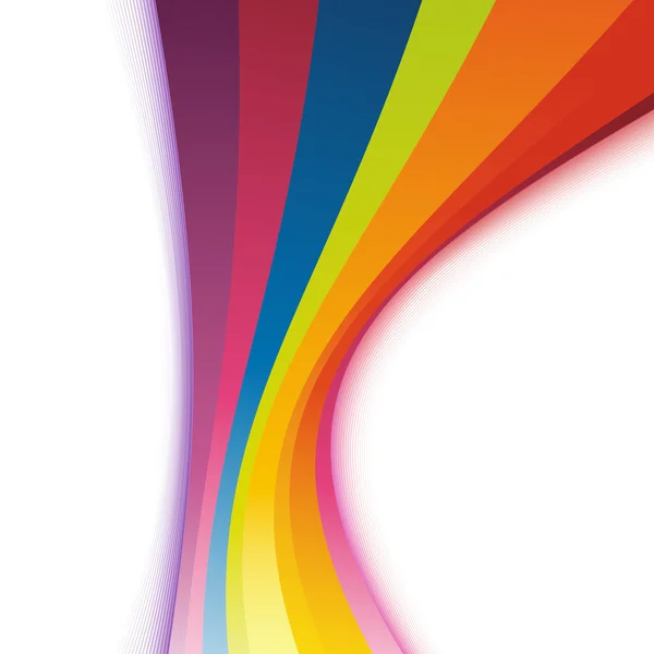 カラフルな虹現実的な線をシューッという音 — ストックベクタ
