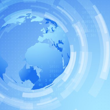 Küre arka plan ile modern dişli