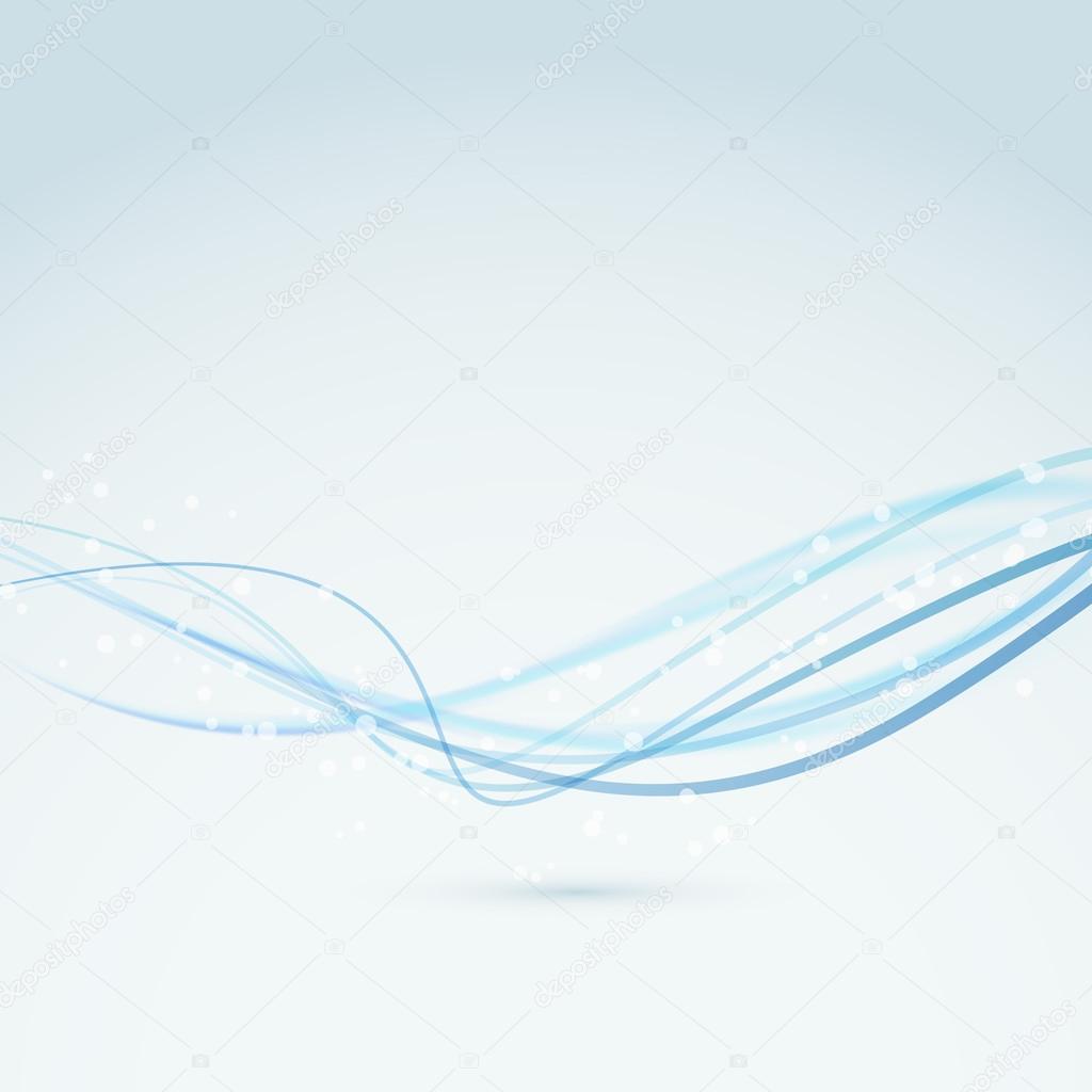Abstract blue wave lines background