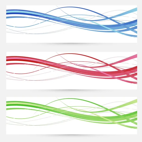 renkli parlak web başlıkları satır koleksiyonu