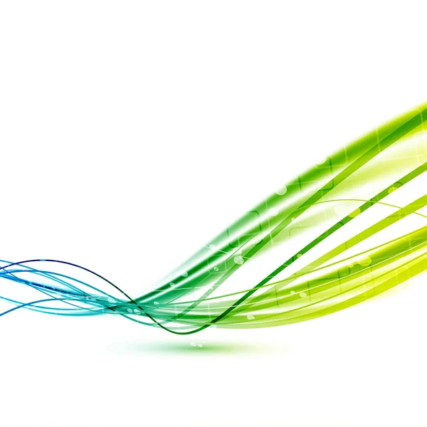 Brilhante verde abstrato linhas de velocidade fundo — Vetor de Stock