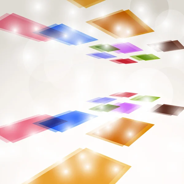 Ljusa färgglada square flyga bakgrund — Stock vektor