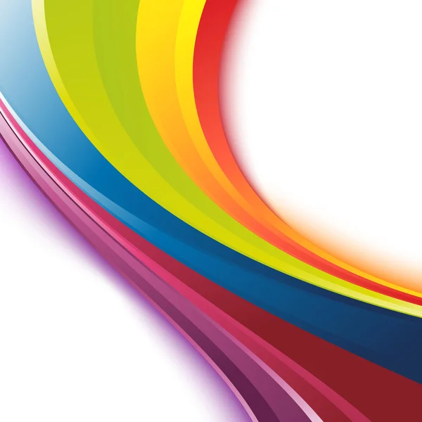 Arco-íris liso brilhante modelo de ondas coloridas — Vetor de Stock