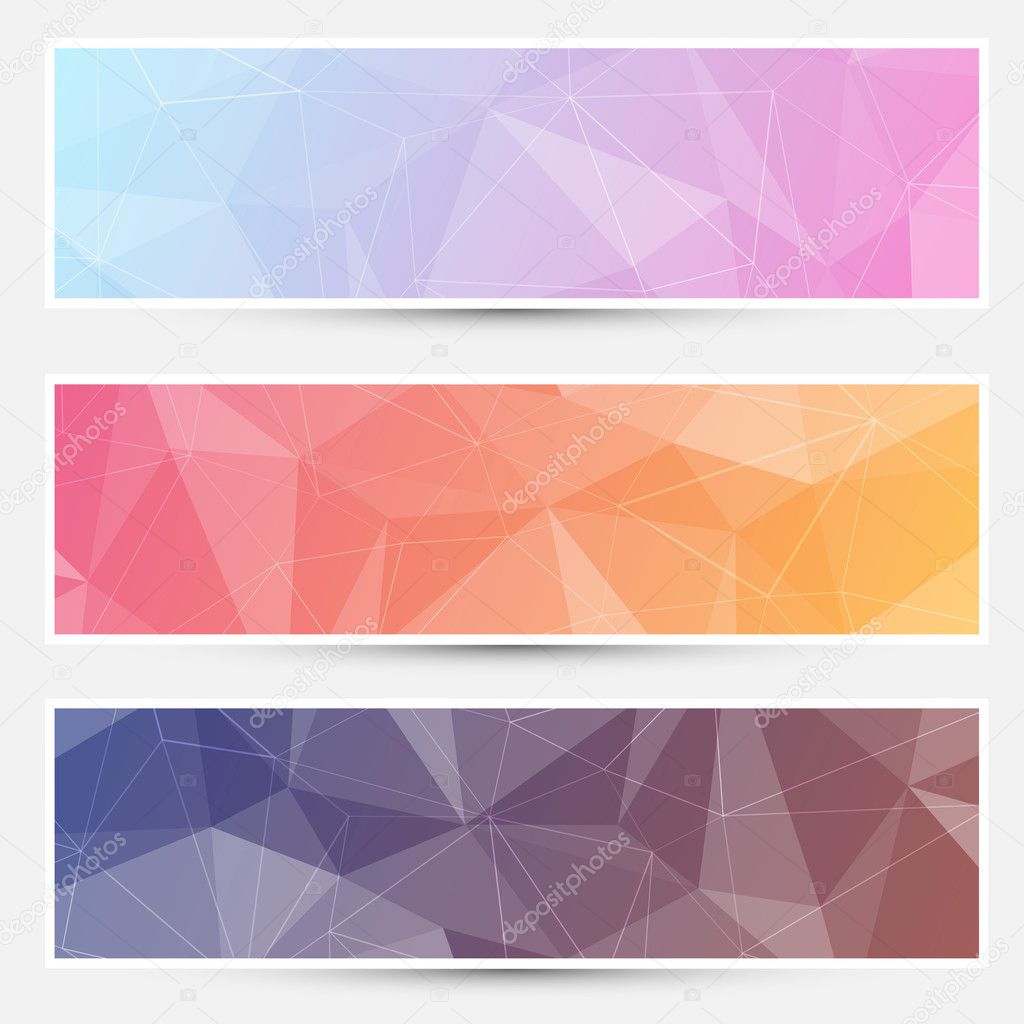 Modern crystal structure banners web