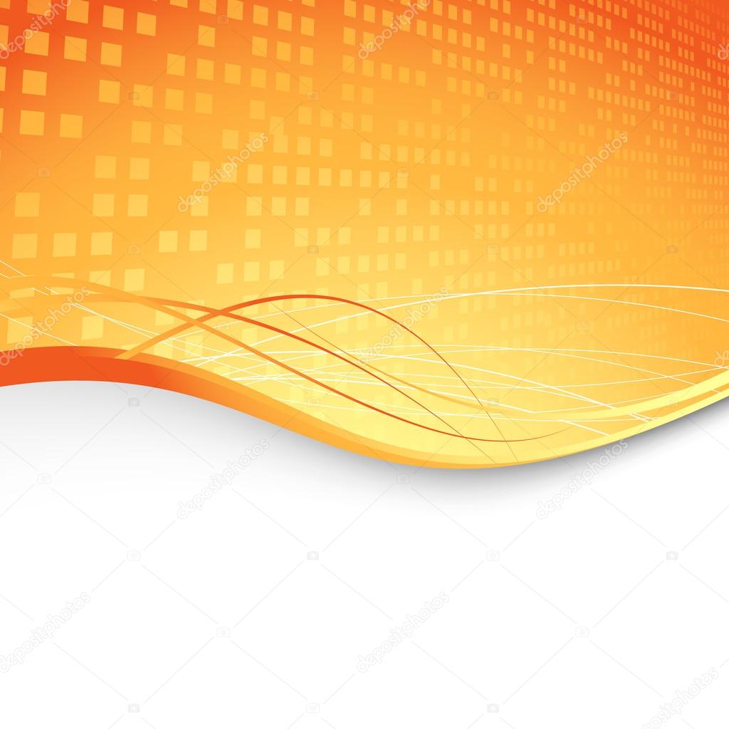 Abstract orange cubic background - geometry