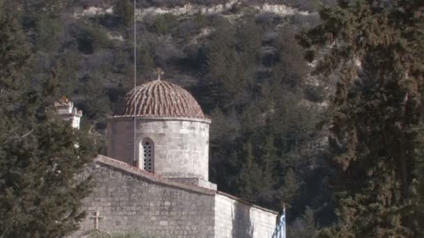 Monasterio del San Neófito ermitaño — Vídeo de stock