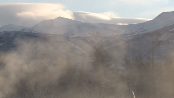 Гейзеры, вулкан — стоковое видео