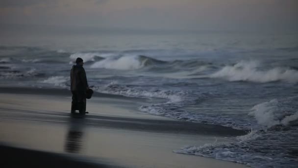 Pescador, mar — Vídeos de Stock