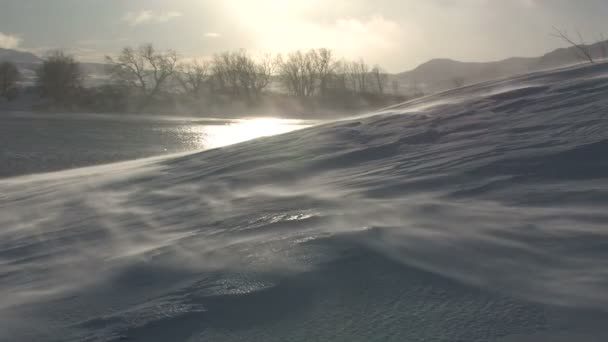 Drifting snow — Stockvideo