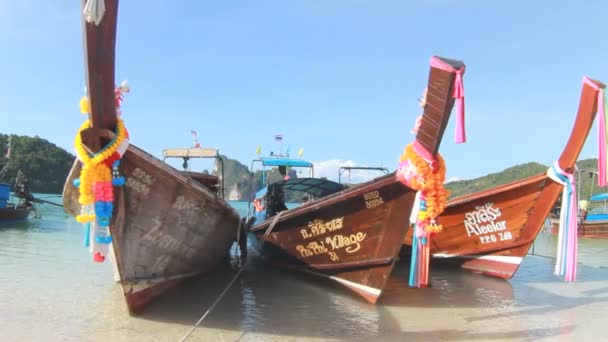 Barcos de pesca — Vídeo de stock