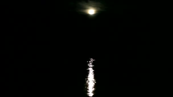 Moonlight ondulations d'eau fond — Video