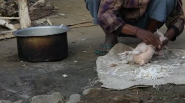 akşam yemeği için tavuk hazırlama