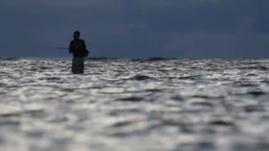 balıkçı, günbatımı, deniz, güneş