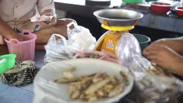 Seafood market, Tayland — Stok video