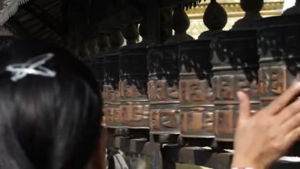 Prayer wheel — Stock Video