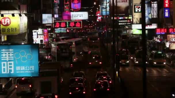 Motion cars go through the city street — Stock Video