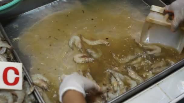 Marché des fruits de mer, Thaïlande — Video