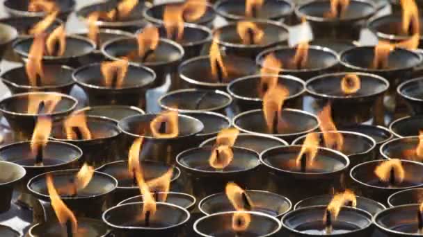 Kerze, chinesischer Tempel — Stockvideo