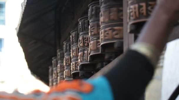 Prayer wheel — Stock Video