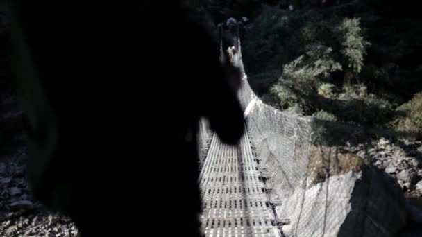 Traveler. Mountains. Nepal. — Stock Video