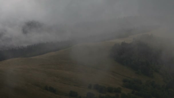 山々、火山、雲 — ストック動画