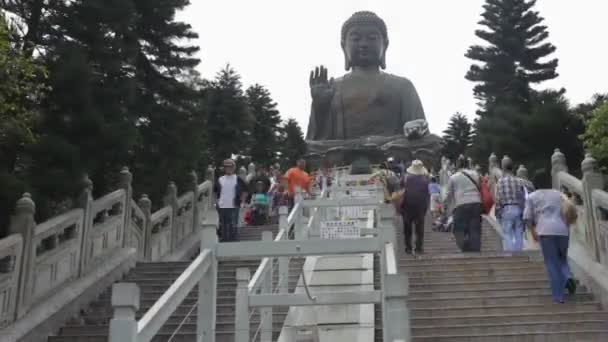 Большой Будда в Гонконге — стоковое видео