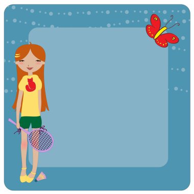 genç kız, badminton oynarken