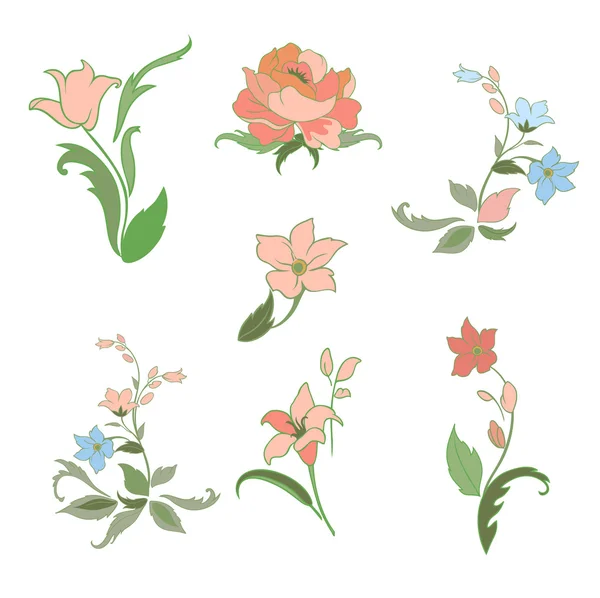 Flores vectoriales — Vector de stock